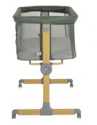 CANGAROO Patut Co-Sleeper Aura Green 88x56 cm cu laterala culisanta saltea cu baza ferma si husa detasabila functie anti reflux 7 nivele de reglare a inaltimii 4 roti cu franarecomandat de la nastere pana la 9 kg