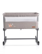 CANGAROO Patut Co-Sleeper pentru bebelusi Always Together Beige cu laterala culisanta5 pozitii de reglare inaltimepozitie antirefluxpicioare antiderapantefunctie atasare la patul parinteluisistem leganarehusa detasabila