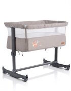 CANGAROO Patut Co-Sleeper pentru bebelusi Always Together Beige cu laterala culisanta5 pozitii de reglare inaltimepozitie antirefluxpicioare antiderapantefunctie atasare la patul parinteluisistem leganarehusa detasabila