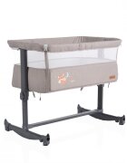 CANGAROO Patut Co-Sleeper pentru bebelusi Always Together Beige cu laterala culisanta5 pozitii de reglare inaltimepozitie antirefluxpicioare antiderapantefunctie atasare la patul parinteluisistem leganarehusa detasabila