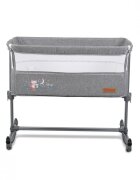 CANGAROO Patut Co-Sleeper pentru bebelusi Always Together Grey cu laterala culisanta5 pozitii de reglare inaltimepozitie antirefluxpicioare antiderapantefunctie atasare la patul parinteluisistem leganarehusa detasabila