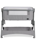 CANGAROO Patut Co-Sleeper pliabil Cozy Gri cu laterala culisanta saltea inclusa functie anti reflux 5 nivele de reglare a inaltimii roti cu frana recomandat de la nastere pana la 9 kg