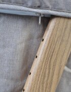 CANGAROO Patut Co-Sleeper Wood print Shared Love Beige 90 x 55 cm