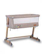 CANGAROO Patut Co-Sleeper Wood print Shared Love Beige 90 x 55 cm