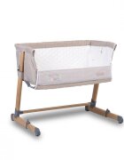 CANGAROO Patut Co-Sleeper Wood print Shared Love Beige 90 x 55 cm