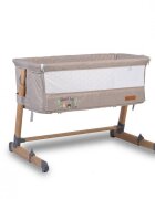CANGAROO Patut Co-Sleeper Wood print Shared Love Beige 90 x 55 cm