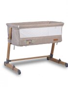 CANGAROO Patut Co-Sleeper Wood print Shared Love Beige 90 x 55 cm
