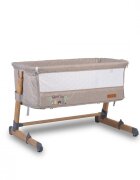CANGAROO Patut Co-Sleeper Wood print Shared Love Beige 90 x 55 cm