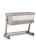 CANGAROO Patut Co-Sleeper Wood print Shared Love Beige 90 x 55 cm
