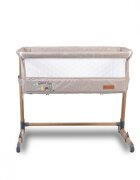 CANGAROO Patut Co-Sleeper Wood print Shared Love Beige 90 x 55 cm