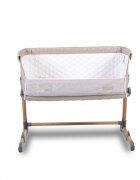 CANGAROO Patut Co-Sleeper Wood print Shared Love Beige 90 x 55 cm