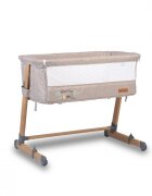 CANGAROO Patut Co-Sleeper Wood print Shared Love Beige 90 x 55 cm