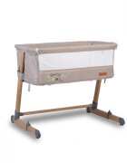 CANGAROO Patut Co-Sleeper Wood print Shared Love Beige 90 x 55 cm