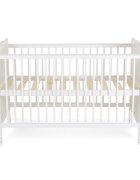 CANGAROO Patut din lemn Albero Alb multifunctional transformabil in patut junior dimensiune 120x60 cm