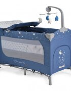 CANGAROO Patut pentru copii Once upon a time L3 Jeans pliabil cu 2 nivele roti usita cu fermoar masuta de infasat carusel geanta de transport