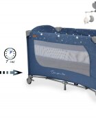 CANGAROO Patut pentru copii Once upon a time L3 Jeans pliabil cu 2 nivele roti usita cu fermoar masuta de infasat carusel geanta de transport