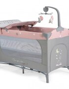 CANGAROO Patut pentru copii Once upon a time L3 Pink pliabil cu 2 nivele roti usita cu fermoar masuta de infasat carusel geanta de transport