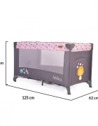 CANGAROO Patut pliabil Africa pink cu un nivel usita cu fermoar geanta de transport si saltea incluse