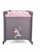 CANGAROO Patut pliabil Africa pink cu un nivel usita cu fermoar geanta de transport si saltea incluse