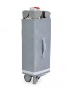 CANGAROO Patut pliabil de calatorie 3in1 Indiana Grey cu 2 nivele laterala culisanta organizator haine cu 4 compartimente segmente plasa de ventilatie geanta accesorii saltea si carusel