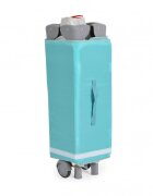 CANGAROO Patut pliabil de calatorie 3in1 Indiana Mint cu 2 nivele laterala culisanta organizator haine cu 4 compartimente segmente plasa de ventilatie geanta accesorii saltea si carusel