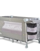 CANGAROO Patut pliabil ISleep Grey 120x60 cm cu 2 nivelesistem de leganareroti cu franeOrganizator cu 3 niveleSaltea pliabilaMasuta de infasatBara jucariiIneleGeanta transport si Capotina cu plasa insecte incluse
