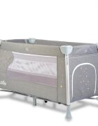 CANGAROO Patut pliabil ISleep Grey 120x60 cm cu 2 nivelesistem de leganareroti cu franeOrganizator cu 3 niveleSaltea pliabilaMasuta de infasatBara jucariiIneleGeanta transport si Capotina cu plasa insecte incluse