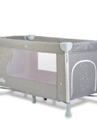 CANGAROO Patut pliabil ISleep Grey 120x60 cm cu 2 nivelesistem de leganareroti cu franeOrganizator cu 3 niveleSaltea pliabilaMasuta de infasatBara jucariiIneleGeanta transport si Capotina cu plasa insecte incluse