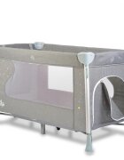 CANGAROO Patut pliabil ISleep Grey 120x60 cm cu 2 nivelesistem de leganareroti cu franeOrganizator cu 3 niveleSaltea pliabilaMasuta de infasatBara jucariiIneleGeanta transport si Capotina cu plasa insecte incluse