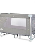 CANGAROO Patut pliabil ISleep Grey 120x60 cm cu 2 nivelesistem de leganareroti cu franeOrganizator cu 3 niveleSaltea pliabilaMasuta de infasatBara jucariiIneleGeanta transport si Capotina cu plasa insecte incluse