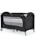 CANGAROO Patut pliabil multifunctional 2in1 SkyGlow Black cu 2 niveleroti cu blocareUsa de acces cu fermoarlaterala cu plasa de ventilatiepliabil compact2 inele de sustinere si saltea pliabila incluse