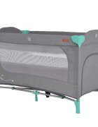 CANGAROO Patut pliabil multifunctional 2in1 SkyGlow Mint cu 2 niveleroti cu blocareUsa de acces cu fermoarlaterala cu plasa de ventilatiepliabil compact2 inele de sustinere si saltea pliabila incluse