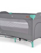 CANGAROO Patut pliabil multifunctional 2in1 SkyGlow Mint cu 2 niveleroti cu blocareUsa de acces cu fermoarlaterala cu plasa de ventilatiepliabil compact2 inele de sustinere si saltea pliabila incluse