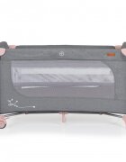 CANGAROO Patut pliabil multifunctional 2in1 SkyGlow Pink cu 2 niveleroti cu blocareUsa de acces cu fermoarlaterala cu plasa de ventilatiepliabil compact2 inele de sustinere si saltea pliabila incluse