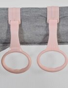 CANGAROO Patut pliabil multifunctional 2in1 SkyGlow Pink cu 2 niveleroti cu blocareUsa de acces cu fermoarlaterala cu plasa de ventilatiepliabil compact2 inele de sustinere si saltea pliabila incluse