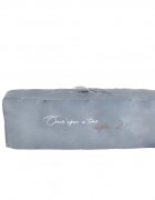CANGAROO Patut pliabil pentru copii cu 2 nivele Once Upon a Time L2 Grey usa acces cu fermoar buzunar accesorii saltea pliabilacarusel muzical si geanta transport incluse