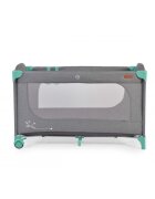 CANGAROO Patut SkyGlow Mint pliabil cu un nivel usita cu fermoar geanta transport roti cu sistem de blocare
