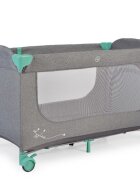 CANGAROO Patut SkyGlow Mint pliabil cu un nivel usita cu fermoar geanta transport roti cu sistem de blocare