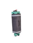 CANGAROO Patut SkyGlow Mint pliabil cu un nivel usita cu fermoar geanta transport roti cu sistem de blocare