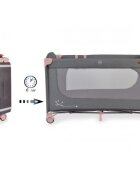 CANGAROO Patut SkyGlow Pink pliabil cu un nivel usita cu fermoar geanta transport roti cu sistem de blocare