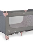 CANGAROO Patut SkyGlow Pink pliabil cu un nivel usita cu fermoar geanta transport roti cu sistem de blocare