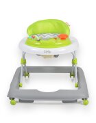 CANGAROO Premergator pentru copii Cody Green pliabilinaltime reglabila 3 pozitiiscaun cu spatar inalt si moaleroti pivotante6 dopuri din silicon anti-alunecarepanou muzical cu 12 melodii