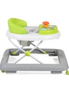 CANGAROO Premergator pentru copii Cody Green pliabilinaltime reglabila 3 pozitiiscaun cu spatar inalt si moaleroti pivotante6 dopuri din silicon anti-alunecarepanou muzical cu 12 melodii