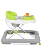 CANGAROO Premergator pentru copii Cody Green pliabilinaltime reglabila 3 pozitiiscaun cu spatar inalt si moaleroti pivotante6 dopuri din silicon anti-alunecarepanou muzical cu 12 melodii