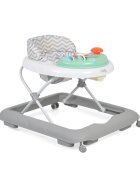 CANGAROO Premergator pentru copii Cody Grey pliabilinaltime reglabila 3 pozitiiscaun cu spatar inalt si moaleroti pivotante6 dopuri din silicon anti-alunecarepanou muzical cu 12 melodii