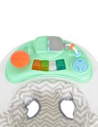 CANGAROO Premergator pentru copii Cody Pastel Green pliabilinaltime reglabila 3 pozitiiscaun cu spatar inalt si moaleroti pivotante6 dopuri din silicon anti-alunecarepanou muzical cu 12 melodii