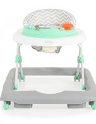 CANGAROO Premergator pentru copii Cody Pastel Green pliabilinaltime reglabila 3 pozitiiscaun cu spatar inalt si moaleroti pivotante6 dopuri din silicon anti-alunecarepanou muzical cu 12 melodii