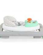 CANGAROO Premergator pentru copii Cody Pastel Green pliabilinaltime reglabila 3 pozitiiscaun cu spatar inalt si moaleroti pivotante6 dopuri din silicon anti-alunecarepanou muzical cu 12 melodii