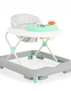 CANGAROO Premergator pentru copii Cody Pastel Green pliabilinaltime reglabila 3 pozitiiscaun cu spatar inalt si moaleroti pivotante6 dopuri din silicon anti-alunecarepanou muzical cu 12 melodii