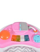 CANGAROO Premergator pentru copii Cody Pink pliabilinaltime reglabila 3 pozitiiscaun cu spatar inalt si moaleroti pivotante6 dopuri din silicon anti-alunecarepanou muzical cu 12 melodii